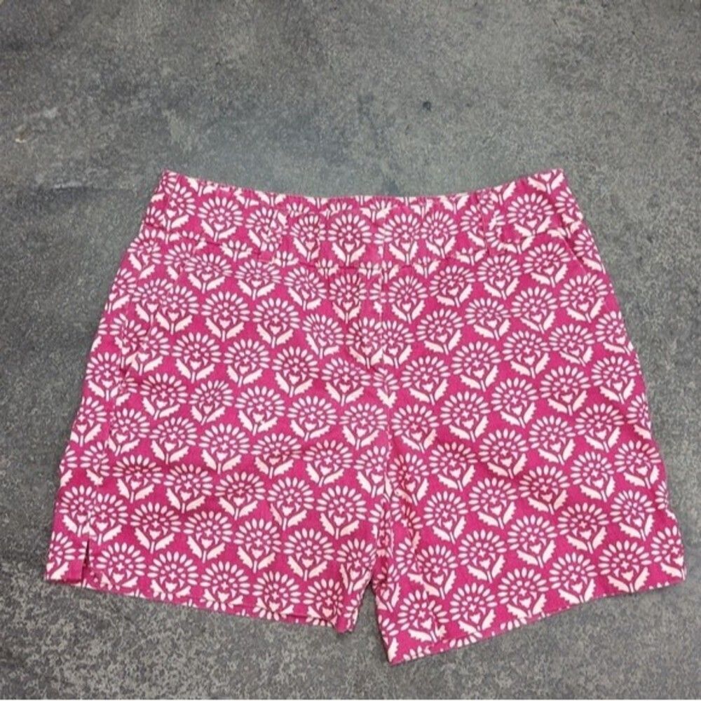 Loft Tropical Size 00 100% Cotton pink & white print shorts - Riviera Preppy